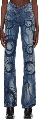 Masha Popova Blue Flower Jeans