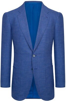 Men's Solid Wool-Silk Sport Jacket