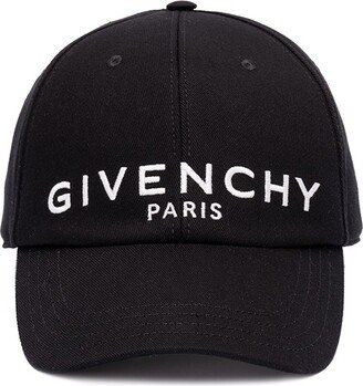 Paris` Logo Embroidered Curved Cap