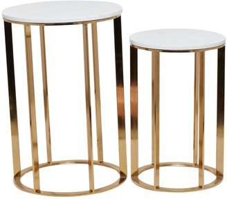 Iron Contemporary Accent Table, Set of 2