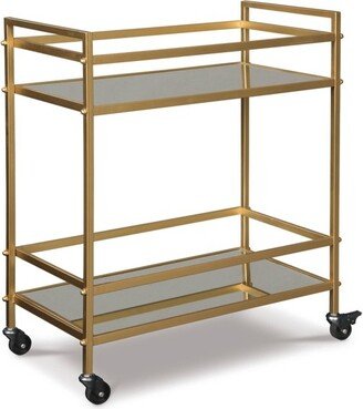 Kailman Bar Cart Gold Finish