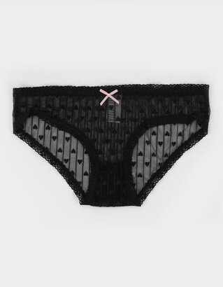 SPREE INTIMATES Heart Mesh Brief Panties