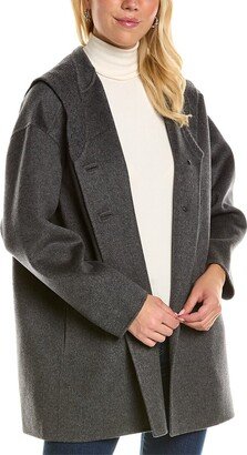 Hooded Wool & Cashmere-Blend Coat