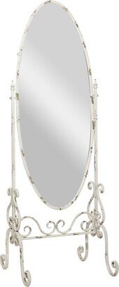 Vintage Metal Console Mirror White - Olivia & May