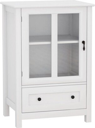 Simplie Fun Buffet storage cabinet with single glass doors and unique bell handle