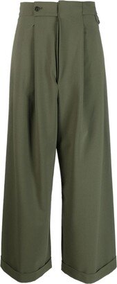 Hanbury pleated wide-leg trousers