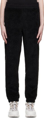 Black Embroidered Lounge Pants-AB