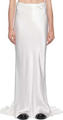 White Madeleen X-Long Flared Maxi Skirt