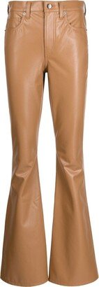 Beverly flared-leg faux leather trousers