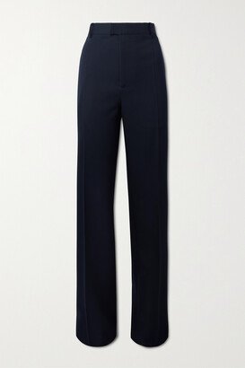 Grain De Poudre Wool Straight-leg Pants - Blue