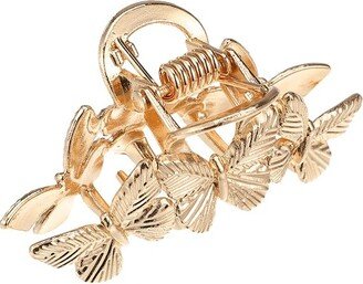 Unique Bargains Women's Butterfly Shape Metal Hair Rose Gold Tone 1 Pc