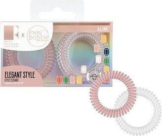 Rosie Fortescue Slim Glasses Hair Elastics - Pink - 8ct