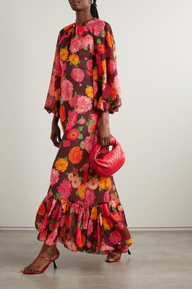 Eve Floral-print Chiffon Maxi Dress - Multi