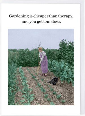 Cath Tate Cards Gardening Therapy Blank Greeting Card