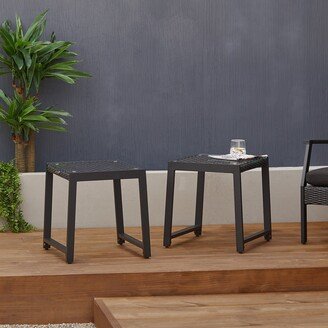 Calvin 20 End Table Set of Two in Black