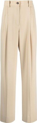 High-Waisted Wide-Leg Tailored Trousers