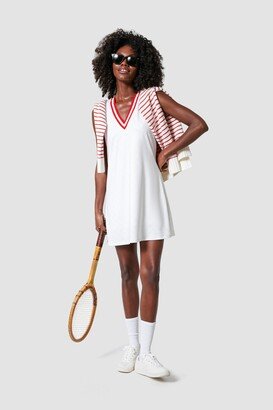 Tnuck Sport White and Retro Red Suzanne Tennis Dress