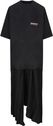 Political Campaign Pleated T-Shirt Dress