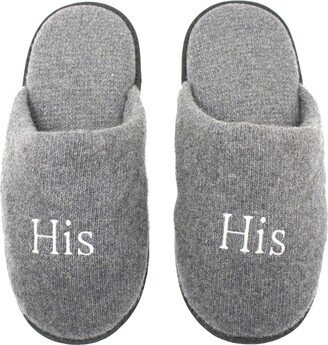 Men's Slippers In Plain Jersey With Embroidery His-AC