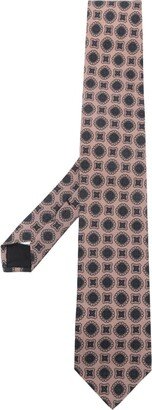 Abstract-Pattern Silk Tie