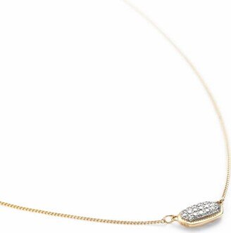Lisa Pendant Necklace in Pave Diamond and 14k Yellow Gold