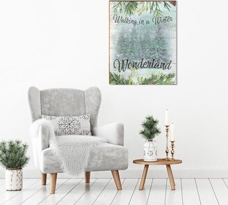 Winter Wonderland Christmas Sign | Wall Art Print On Real Wood