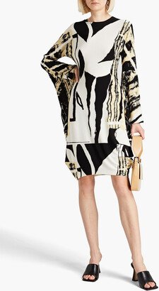 Printed stretch-jersey dress