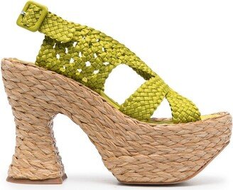 Interwoven Slingback Strap Sandals