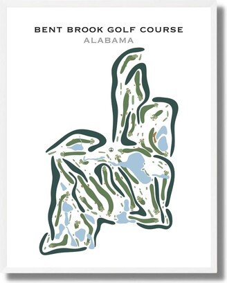 Bent Brook Golf Club, Alabama, Course Map, Golfer Home Décor Gift, Thoughtful Christmas Watercolor Style Art Print Unframed