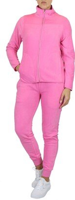 Women's Polar Fleece Sweatshirt Top Jogger Bottom Matching Set, 2 Piece