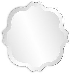 Scalloped Frameless Mirror