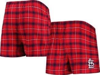 Men's Concepts Sport Red, Navy St. Louis Cardinals Ledger Flannel Boxers - Red, Navy