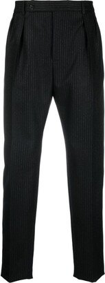 Pinstripe High-Waisted Trousers