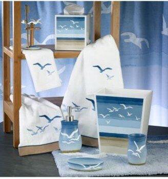 Seagulls By The Seashore Resin Bath Accessories