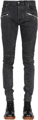 Ribbed-knee Skinny Jeans