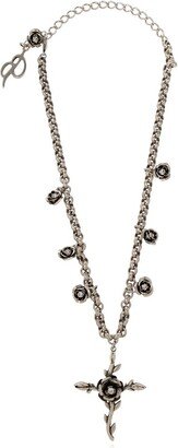 Rose Detailed Chain Necklace