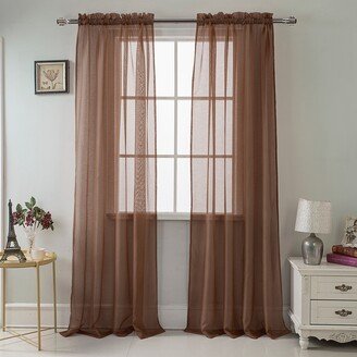 RT Designer Collection Celine Sheer 90-inch Rod Pocket Curtain Panel