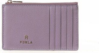 Logo Plaque Zipped Cardholder-AE