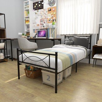 Simlife Twin Black Understorage Metal Bed Frame By Goldwing