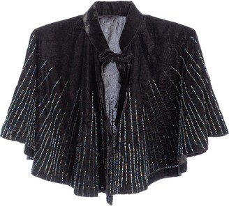 Beaded Velvet Capelet