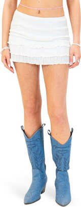 EDIKTED Tommy Frill Ruffle Miniskirt