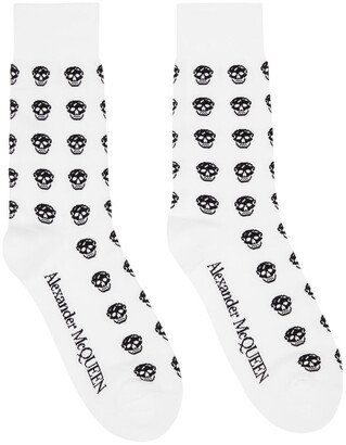 White & Black Skull Socks