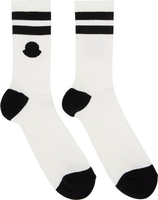 White & Black Striped Socks
