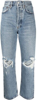 Distressed Boyfriend-Fit Jeans