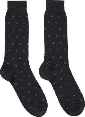 Grey Polka Dot Socks