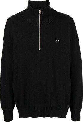 Double-Ribbed Half-Zip Jumper