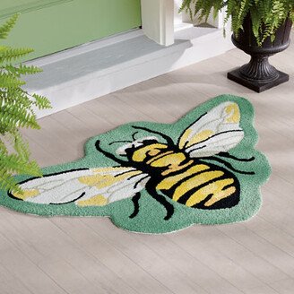 Shaped Bee Hooked Door Mat