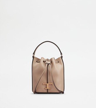 T Timeless Bucket Bag in Leather Micro