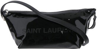 Black Printed Logo Shoulder Bag