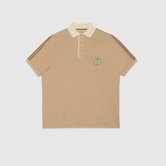 Stretch cotton piquet polo shirt